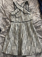 Women’s Express White With Black Short Dress, Size 6