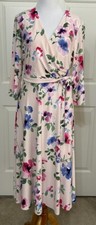NWT Lauren Ralph Lauren size 6 pink floral 3/4 sleeve fit & flare dress $145