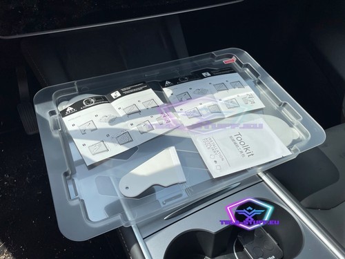 Szkło ochronne wyświetlacza PRAWDZIWE SZKŁO z ramką montażową do Tesla Y i 3 - Zdjęcie 4 z 4