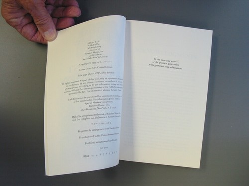 Tom Brokaw: The Greatest Generation Speaks, Letters & Reflections soft 237 pages - Foto 2 di 12
