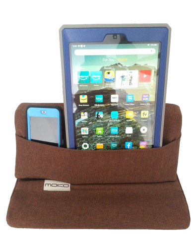 MOKO Media Pillow, Stand Holder for Tablets, Phones Etc. - Brown - New - Picture 14 of 14