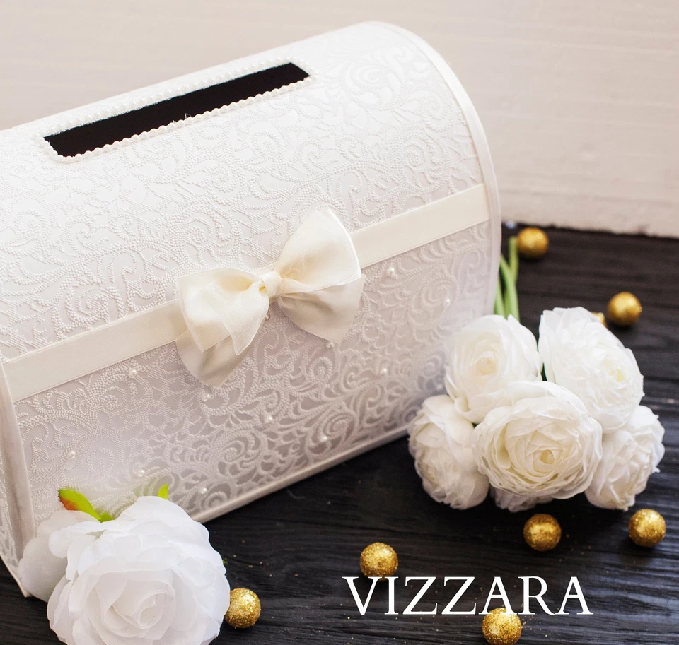 卡盒婚礼象牙白婚礼个性化盒装婚礼卡象牙白 — 第 3/4 张图片