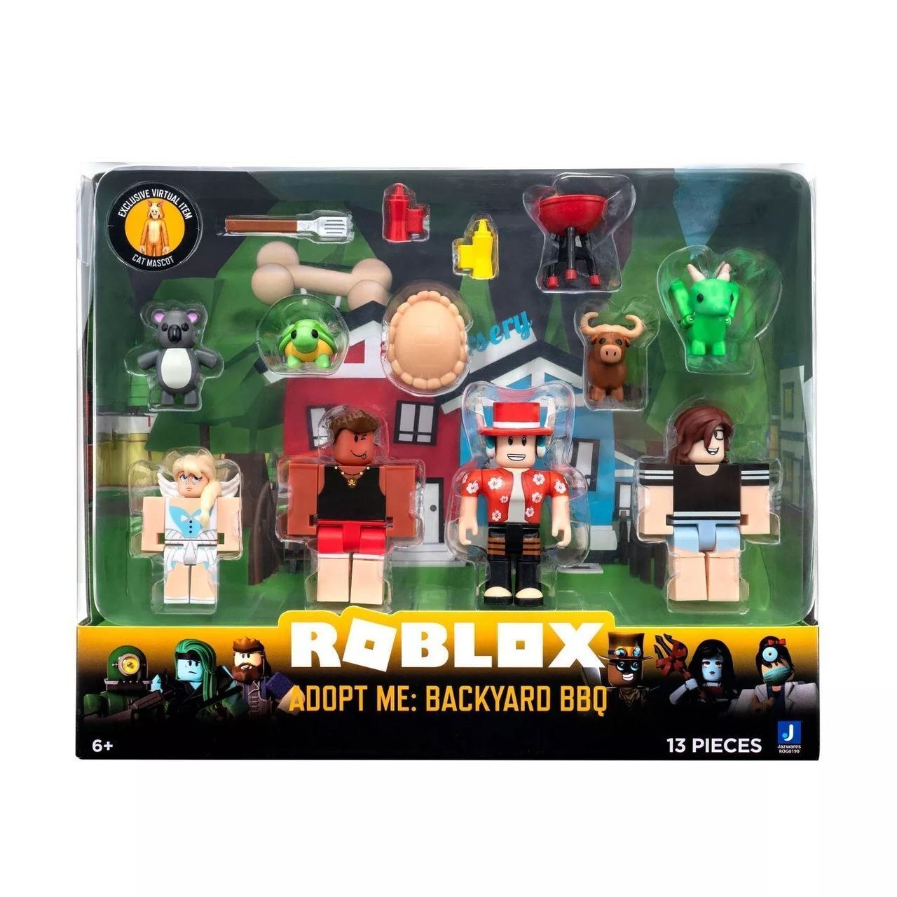 ROBLOX Adopt Me Backyard BBQ 13 Pieces W/virtual Item by Jazwares A6 for  sale online