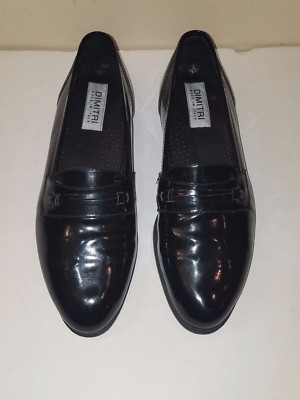 Dimitri Shoes Mens Size‎ 11 Black Leather Made in Italy Cap Toe Dress Hand Made Dimitri Mens Dress Shoes Italian Handmade Leather Slip on  main image 2