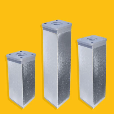 Möbelfuß Möbelfüße Sockelfuß Höhenverstellbar 40x40mm Fuß Schrankfuß Füße ALU - Bild 1 von 2