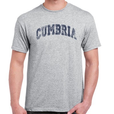 Cumbria T-Shirt Reiseziele Name Bogen Design American Gym Style Geburtstag Geschenk