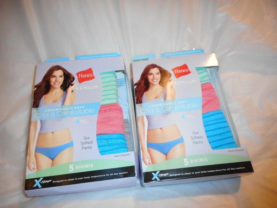 Braguita de bikini multicolor Hanes Premium 5pk talla 5/S y 9/2XL se vende por separado N/W/B Foto 4 de 4