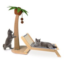 Cat Scratching Post with Bed,29.5 Inch Tall Palm Tree Cat Scratching Post for...