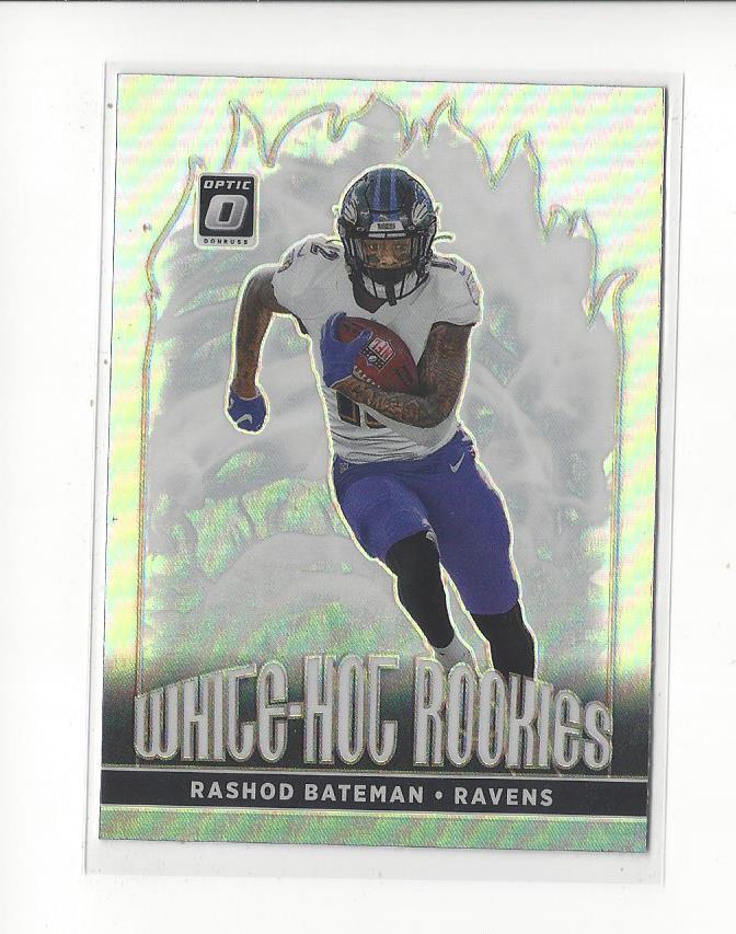 2021 Donruss Optic White Hot Rookies (Prizm) #5 Rashod Bateman Rookie Ravens