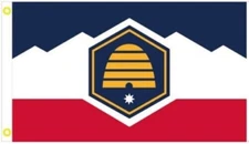 100D 3x5 Feet New Utah State Flag - New Utah UT Flags Polyester