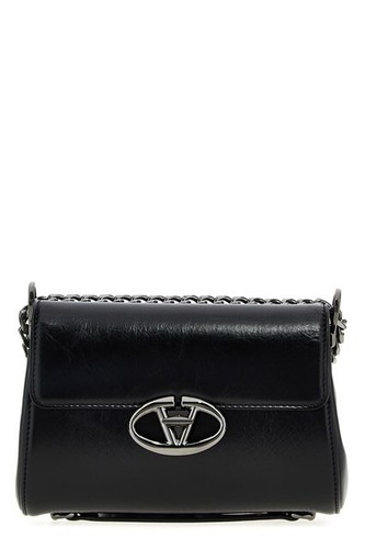 VALENTINO GARAVANI Locker Small Black Leather Shoulder Bag New/Authentic