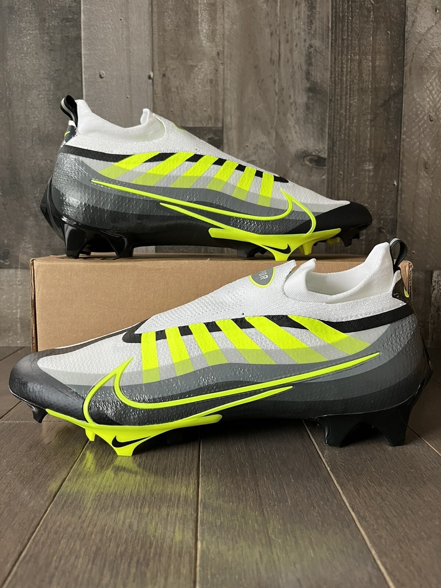 NIKE Vapor Edge Elite 360 Flyknit Football Cleats Mens‎ Size 13 Black Volt White Nike Vapor Edge Elite 360 Flyknit Football Cleats Sz 13 NEW  main image 4