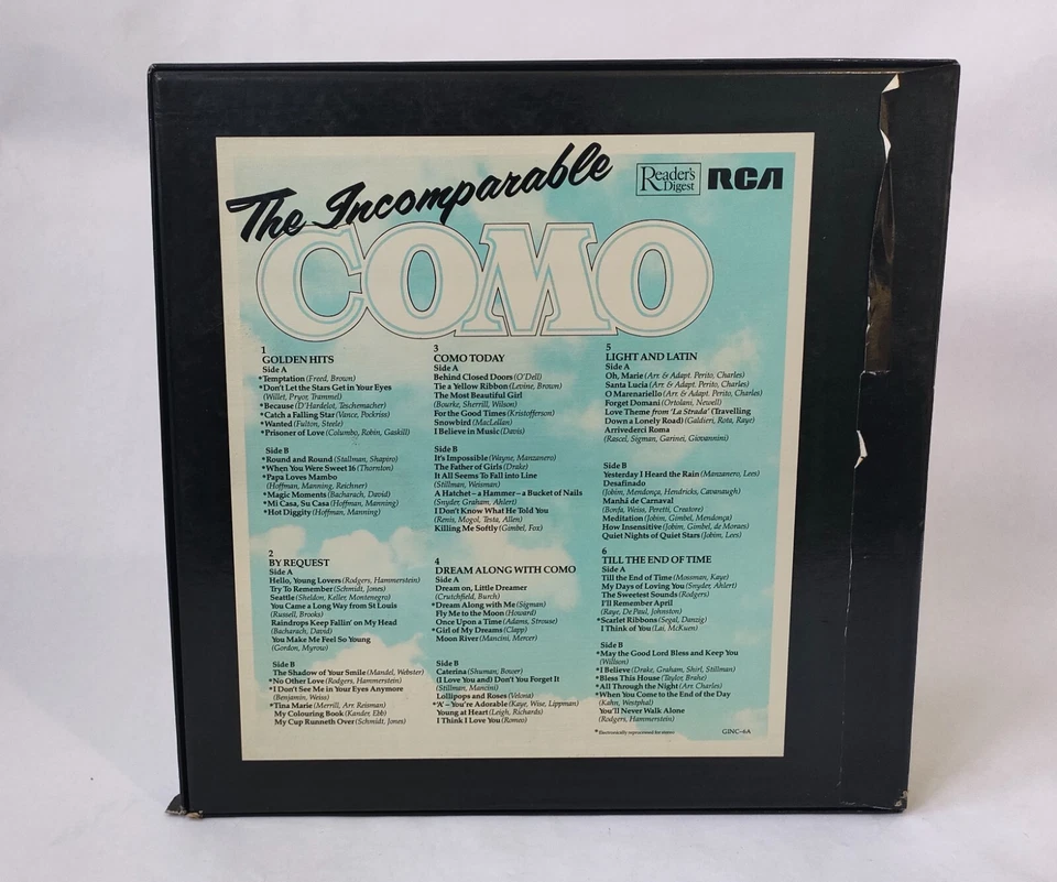 Perry Como - The Incomparable como - 6-Disc Vinyl Record Box Set - Image 2 of 4