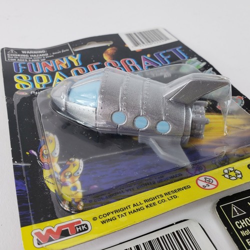 VTG Anime Funny Spacecraft Pull Back Toy Rocket Ship By WT HK SUPER RARE NEW - Picture 6 of 9