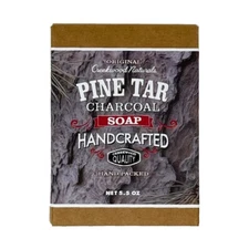 Pine Tar and Charcoal Soap Bar - All Natural Perfume Free