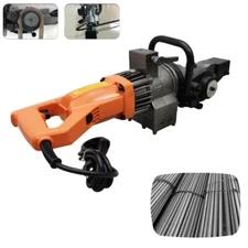 110V Portable Electric Hydraulic Rebar Bender Cutter Steel Pipe Solid Bar Bender
