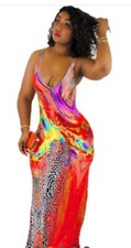 Beautiful womens sundress multi color perfect fit summer dress! Labor Day Sale