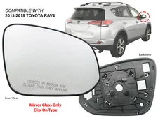 Mirror Glass for 2013-2018 Toyota RAV4 Non-Heated Passenger Right Side TO1325121