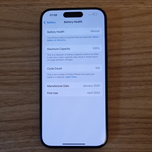 iPhone 15 Pro, 256GB, Black Titanium, Unlocked - Afbeelding 3 van 4