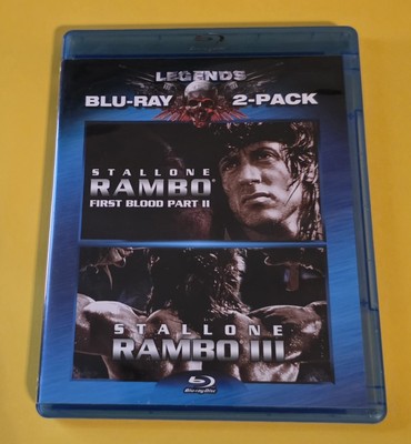 Blu-Ray 2 Pack Legends Stallone Rambo First Blood Part Il & Rambo III