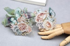 Watercolor butterfly sticker green flower floral beautiful PET stickers