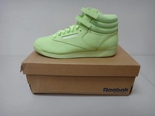 Reebok Freestyle Hi Junior High Top Sneakers Size 6 US Neon Green CN1997