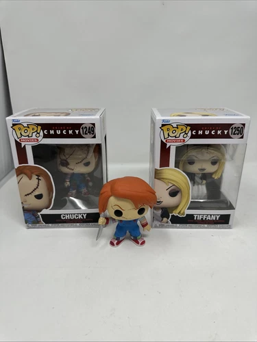 FUNKO POP MOVIES BRIDE OF CHUCKY CHUCKY #1249 AND TIFFANY #1250