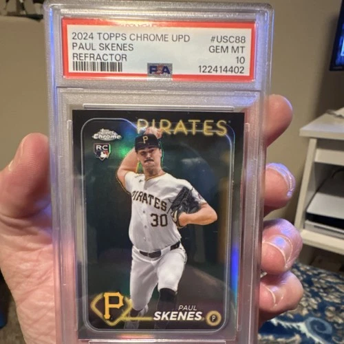 2024 Topps Chrome Update Paul Skenes Refractor Rookie USC88 PSA 10 Pirates