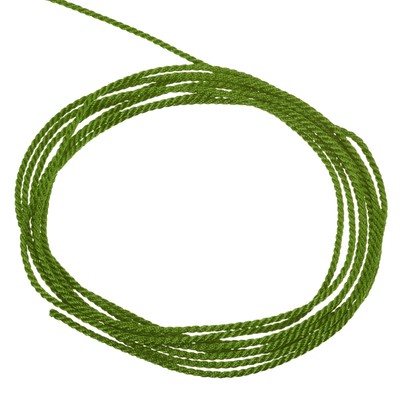 Twisted Cord Trim, 22 Yard 1.5mm 3-Ply Twine Braided Rope Thread, Olive Green