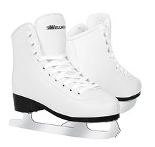 WELLWON Figure Ice Skates for Women Girls Lace-Up Adult Figure Skate Ice Hock...