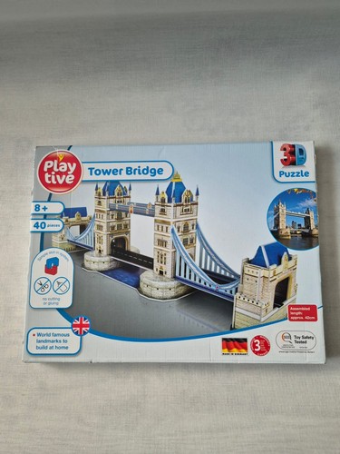 London Tower Bridge 3D Jigsaw Puzzle Landmarks Size 16,5" 42cm Brand New Sealed - Picture 1 of 4