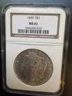 1890 Morgan Silver Dollar NGC MS61