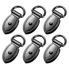 6-Pack Metal Bag Side Clip Buckle Suspension Clasp D-ring Dark Gray 
