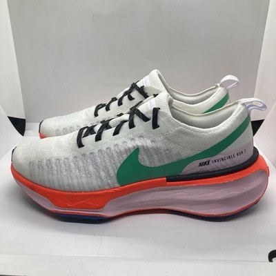 Nike ZoomX Invincible 3 Womens 10.5 White Orange Shoes Sneakers Running Training