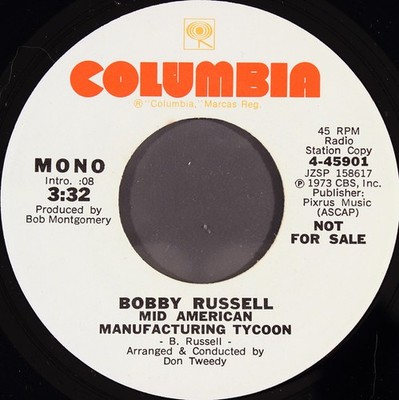 Bobby Russell - Mid American Manufacturing Tycoon - Used Viny - Promo - G8100z