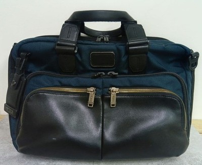 TUMI ALPHA Bravo Albany Slim Commuter Briefcase Navy 28cm x 37cm x