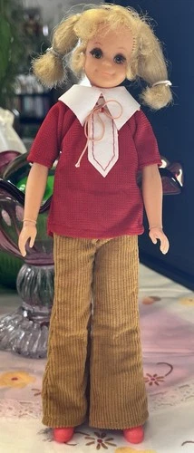 Flawed Vintage 1971 Mattel Living Fluff Doll Canada Pat Taiwan Shirt Boots Pants