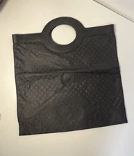 Fendi Black Monogram Tote Bag with Circular Handles Vintage