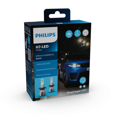 Philips Ultinon Pro6000 H7 BOOST +300%*  LED 11972U60BX2 LED 12V