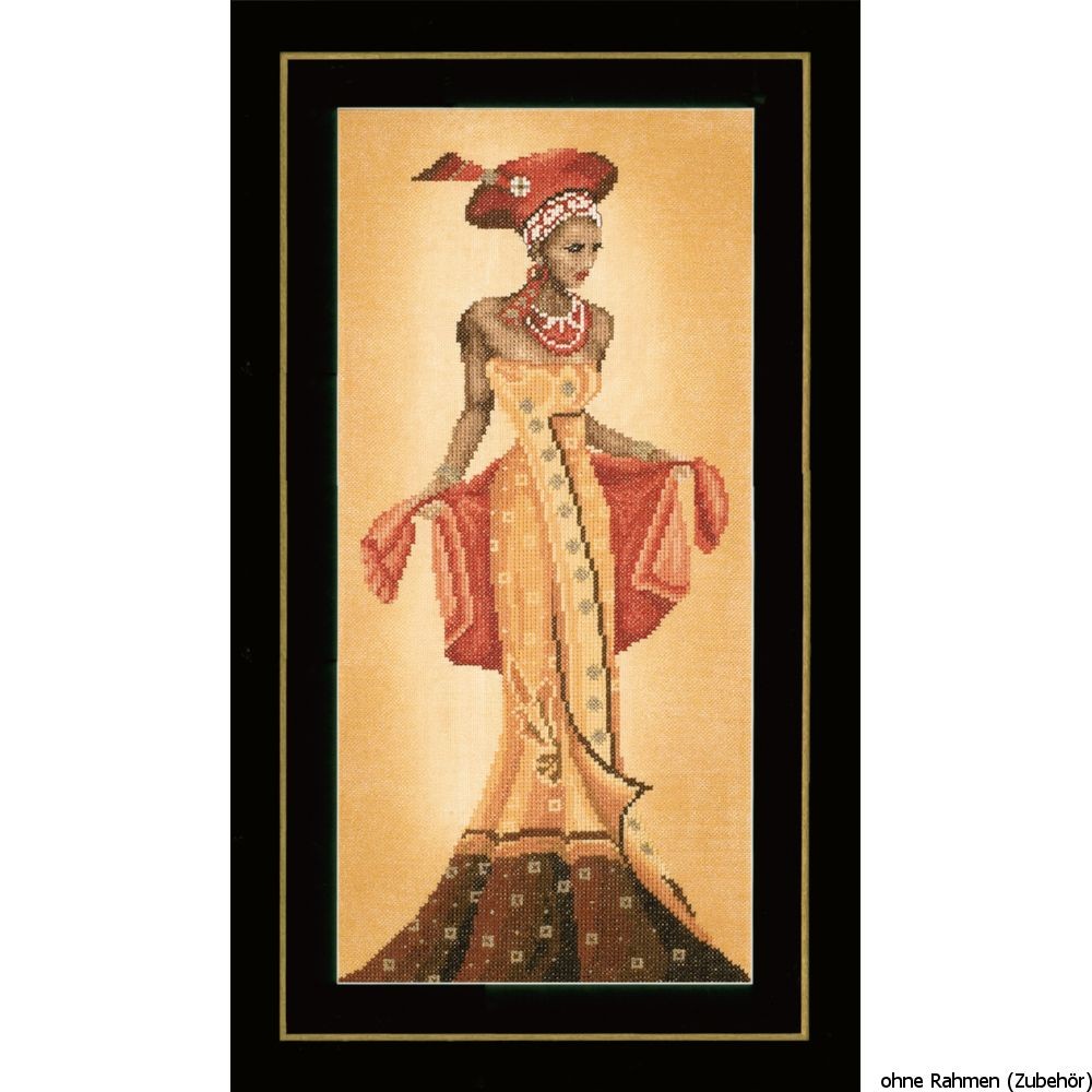 Lanarte Counted Cross Stitch Kit: African Fashion I, NA, 20 x 40cm - Image 2