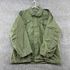 VINTAGE US Army Coat Medium Regular Green Cold Weather Field OG 107 M65 M51 80s
