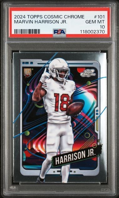 2024 TOPPS COSMIC CHROME #101 MARVIN HARRISON JR. PSA GEM MT 10