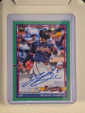 2026 Topps Series 1 1991 Autographs Michael Harris II Green Refractor /99