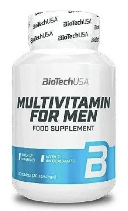 BiotechUSA Multivitamin For Men VITAMINS & MINERALS 60 TABLETS 30 SERVINGS
