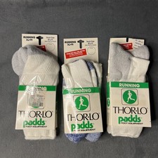 3 VTG Thorlo XJ-11 Running Socks Sz 8.5-11 Made In USA Padds Foot Equipment