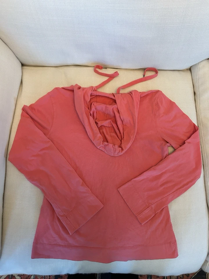 Sudadera con Capucha Mujer Rosa Merona Botón con Bolsillos Talla Pequeña Foto 3 de 4