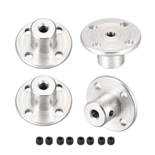 3.17mm Inn Dia H12*D10 Rigid Flange Coupling Guide Shaft Couplers Motor DIY 4Pcs