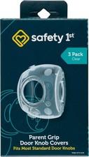 Parent Grip Door Knob Covers 3 Pack - Crystal Clear Baby Safety Solution