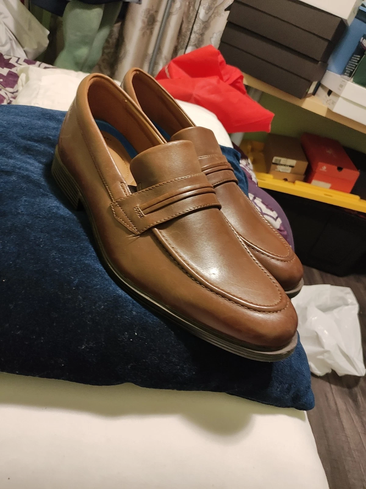 Mocassini Clarks 10 Uomo Marrone