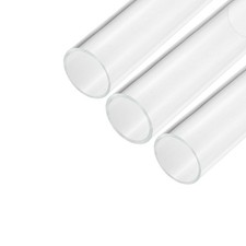 Acrylic Pipe Clear Rigid Tube 3pcs 36mm ID 40mm OD 6" for Lamps and Lanterns